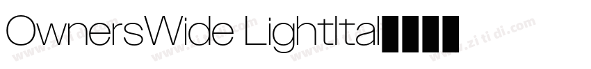 OwnersWide LightItal字体转换